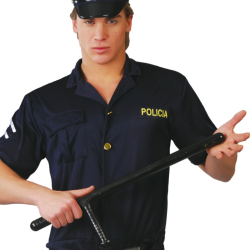 Porra de Policía Doble Mango 75 cm - Accesorio Disfraz Policía
