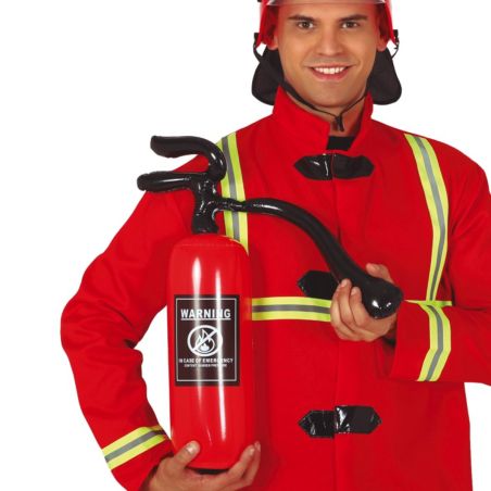 Extintor Rojo Hinchable de 50cm para Disfraz de Bombero