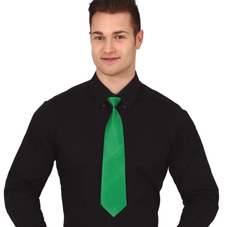 Corbata Verde Adulto 40cm – Accesorio Polivalente para Disfraces