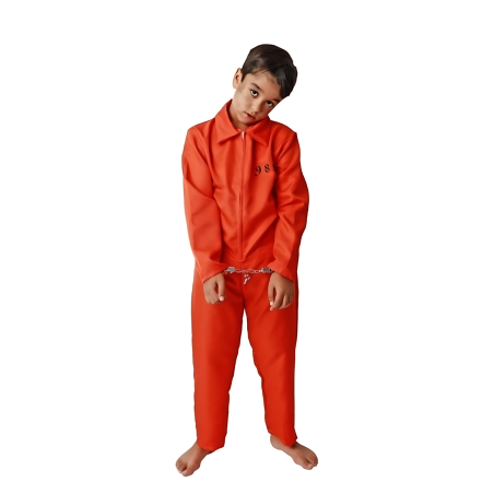 Disfraz de Preso Naranja para Niño - Auténtico y Duradero