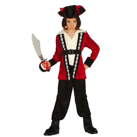 Disfraz de Pirata Infantil con Accesorios - Aventuras 100% Poliéster