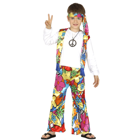 Disfraz Hippie Flores Infantil