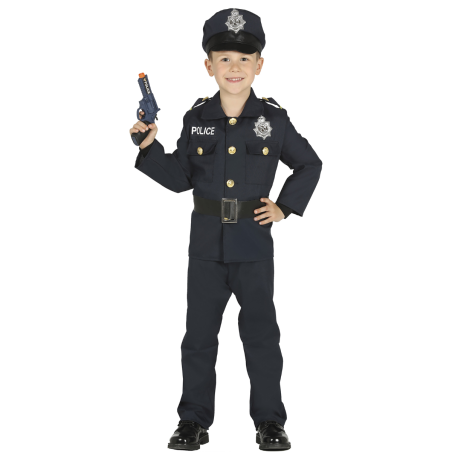 Disfraz de Policía Infantil Completo con Gorro y Accesorios - Seguridad y Diversión para 3-12 Años