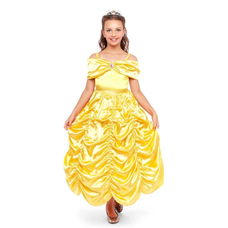 Disfraz Princesa Amarillo Infantil - Vestido Elegante para Niñas