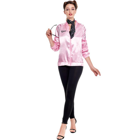 Disfraz Pink Babies Años 50 para Mujer - Chaqueta, Pañuelo y Pantalón Incluidos