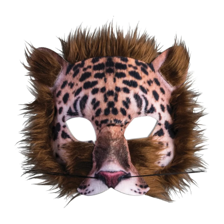 Máscara de Leopardo Infantil con Pelo - Perfecta para Disfraces