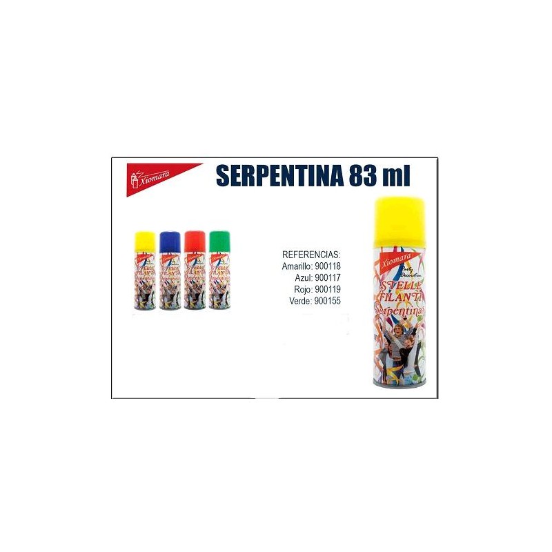 SERPENTINA EN SPRAY COLORES SURTIDO 85 ML.