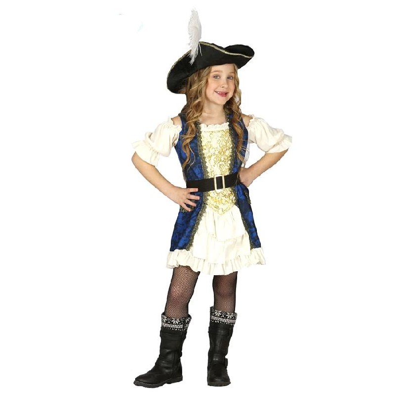 infancia sonriendo Máquina de recepción Disfraz Pirata para niña de 10-12 años